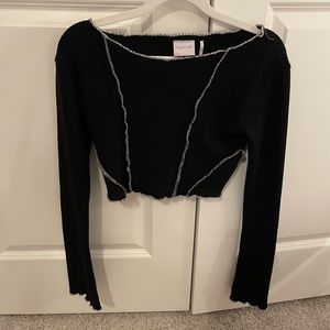 Black and white urban outfitters long sleeve